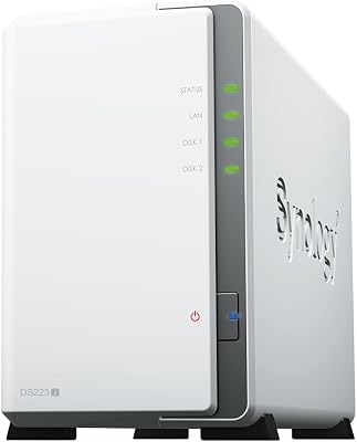 DS223J NAS de Escritorio de 2 bahías, Blanco