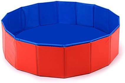 Petbob Dog Pool Foldable Dog Bathing Tub Collapsible Pet Cat Dog Swimming Pool, Indoor &amp; Outdoor Bath Pool, Small to Large Pets (39'')