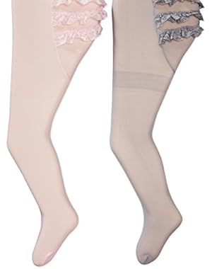 Baby-Girls Newborn Pink Grey Solid Microfiber Tights (Pack of 2)
