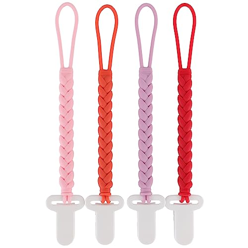 Silicone Pacifier Clips Woven Rope Shape