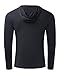 PODOM Men's Long Sleeve T Shirt Hoodies Lightweight Pullover Thin Tee Shirts Cotton V Neck Tops Dark Grey L