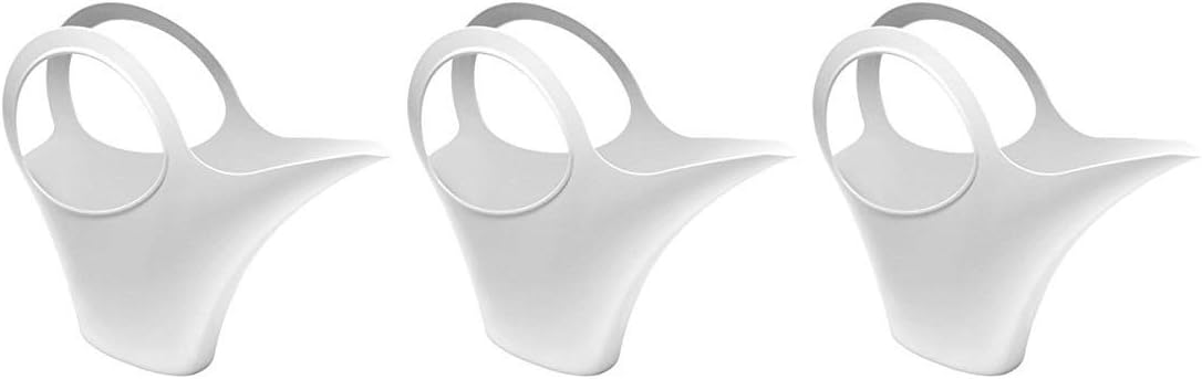 Koziol Set of 3 Watering Cans Plastic 0.2 Litre - Ideal for Plant Gardening Garden Indoor Outdoor - XS Mini - SOLID WHITE - THREE PACK