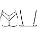 Romacci Women Harness Bra Strappy Hollow Out Bra Sexy Body Lingerie Cage Elastic Cage Bra Cupless Bralette Top Black