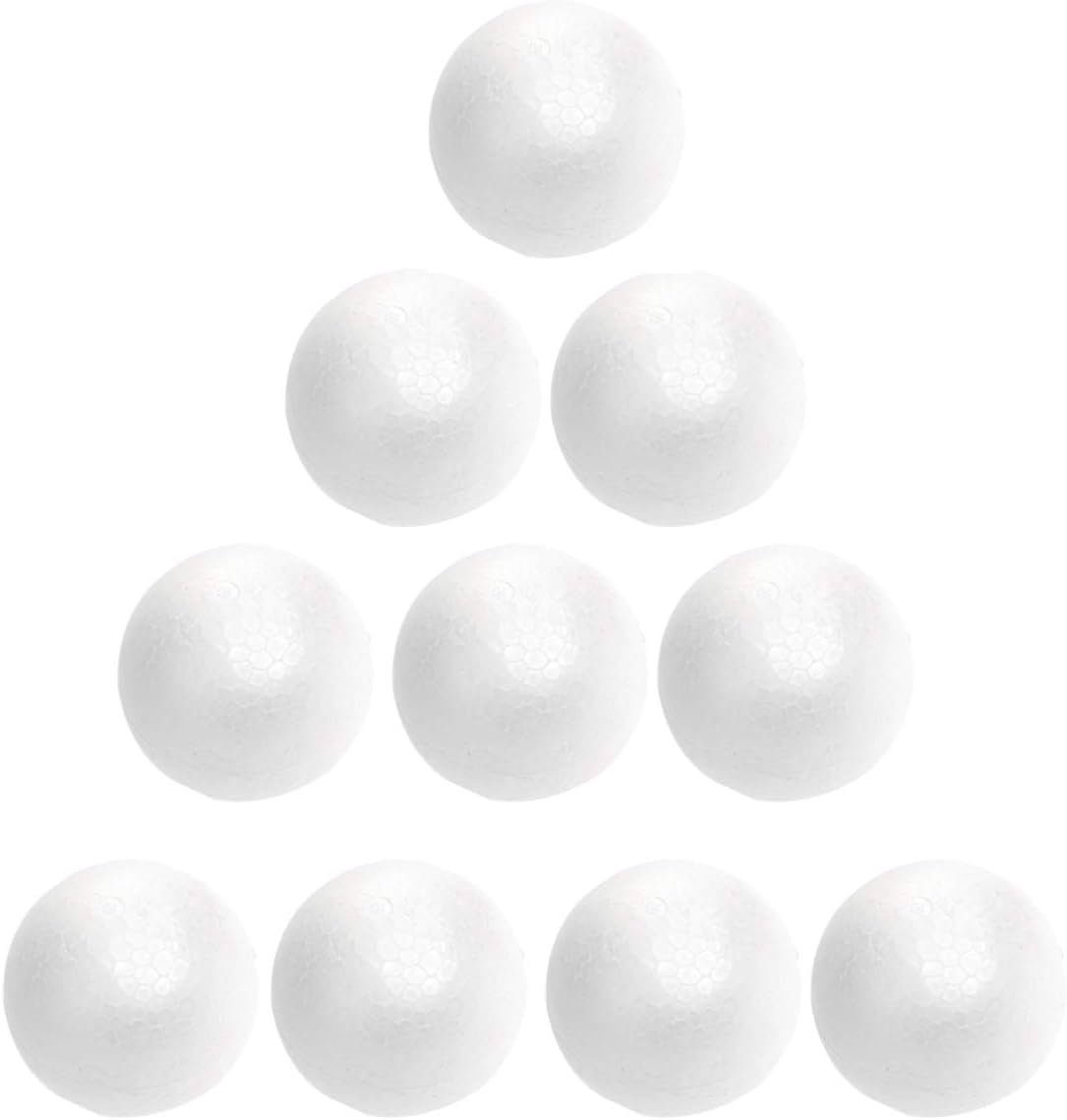 Beavorty 100pcs Foam Craft Balls Round Small Polystyrene Balls for DIY Art School Crafts Holiday Decorations Party Supplies