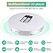 Portable CD Player with Anti-Shock Function and Stereo Speaker Personal Compact Disc Player with LCD Display/Memory for Car Use and Kids Adults Home Travel, 3AA Batteries(not Included)