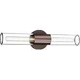 Eietonte Bathroom Vanity Light Fixture, 2-Light Oil Rubbed Bronze Wall Sconce Lighting Fixture with Clear Glass, Indoor E26 S