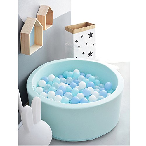 Wonder Space Soft Pit Balls, Chemical-Free Crush Proof Plastic Ocean Ball, BPA Free with No Smell, Safe for Toddler Ball Pit/ Kiddie Pool/ Indoor Baby Playpen, Pack of 100 (Blue)