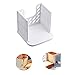 Bread Slicer Toast Slicer Toast Cutting Guide Bread Toast Slicer Bagel Loaf Slicer Sandwich Maker Toast Slicing Machine Folding and Adjustable Thicknesses Bread Cutter(White)