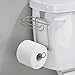 mDesign Toilet Paper Roll Holder for Bathroom Storage, Over the Tank - Satin