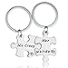 YEEQIN 2PCs His Crazy Her Weirdo Couples Keychains Set, Personalized Couples Jewelry, Gift for Boyfriend Girlfriend Lovers