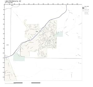 Amazon.com: ZIP Code Wall Map of Lake Montezuma, AZ ZIP Code Map