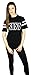 KISS Womens Varsity Football Tee Medium Black