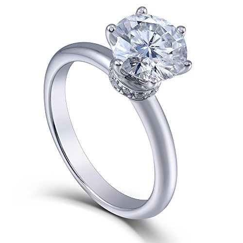 2CTW Color (H) Moissanite Wedding Ring in 925 Sterling Silver by TransGems (8)