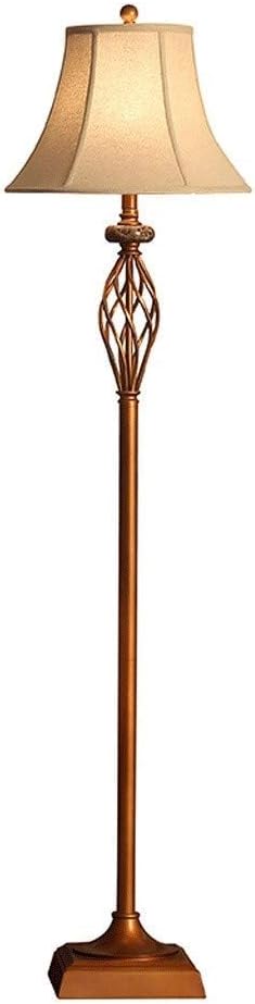 HXCD Amerikanische Stehlampe, traditioneller Stil Antik Messing Gerste