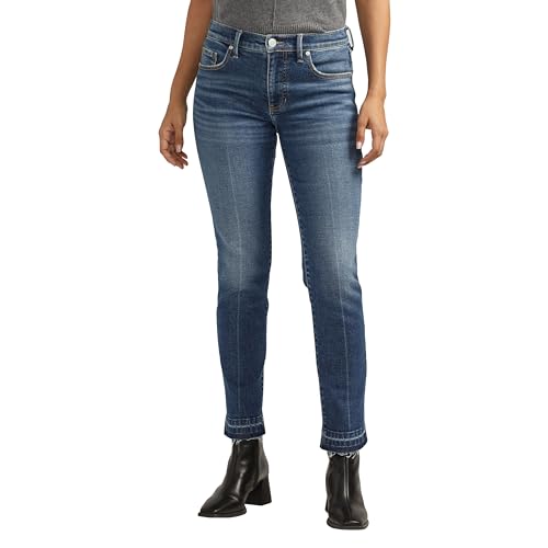 JAG Jeans Women's Cassie Mid Rise Slim Straight Leg Jeans & Pants, Chateau Blue…