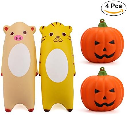 QILEBI Squishies Toys Slow Rising Squash Squishy Wrist Protection Kids Toys Release Pressure 4 PACK