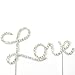 Cosmos Rhinestone Crystal Silver Love Cake Top Topper Wedding Accessories