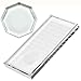 FlyItem® 2 PCS Pro Crystal Glass Adhesive Glue Pallet Crystal Stone Hand Printing Eyelash For Fake Eyelashes Extension Makeup Cosmetic Tool