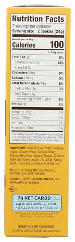 CATALINA CRUNCH VANILLA CREME SANDWICH COOKIES, 5.9OZ (14 COOKIES) | LOW CARB, LOW-SUGAR, KETO SNACKS