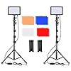 EMART LED Video Light 11 Brightness/4 Color Filters Dimmable Photography Continuous Table Top Lighting, Adjustable…