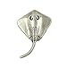 Bezelry 12 Pieces Stingray Antique Silver Color Metal Shank Buttons 21mm