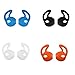 BLUEWALL Eargel Ear Tips for iPhone 7 Earpods, iPhone7 Plus Earpod Earphone Gel Cover Comfortable Soft Gel Thin Anti-Slip Sport Hook Design,4 Pairs,Black White Orange Blue