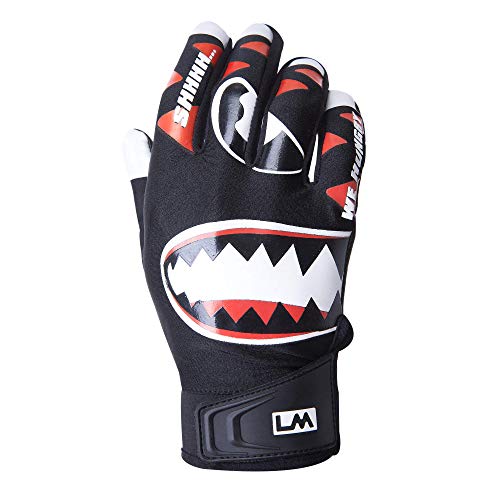 Loudmouth Baseball Batting Gloves (Black, Youth - X-Small)