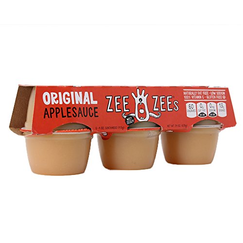 Zee Zees Original Applesauce Cups, All Natural, 4 oz Cups, 24 pack