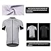 ARSUXEO Men's Short Sleeves Cycling Jersey Bicycle MTB Bike Shirt 636 Light Gray Size L