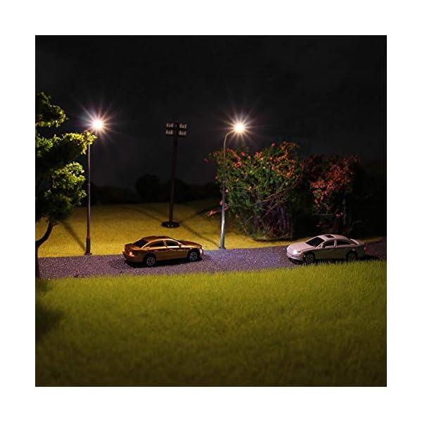 Evemodel 12 STK. Spur H0 TT Model beleuchtete Autos mit 12V LED Leuchten fÃ¼r GebÃ¤ude Layout 12V Neu EC100-12-EU – Bild 7