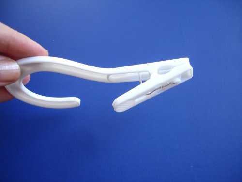image for SYMAK k2105-2pk-X 10 Laundry Hooks Clothes Pins Hanging Clips Plastic 