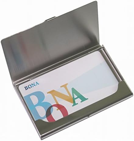 Professional Business Card Holder Business Card Case Stainless Steel Card Holder Slim Design For Men and Women(Silver)