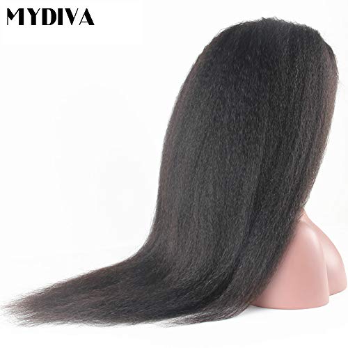 Mydiva-Yaki-Straight-Human-Hair-Lace-Front-Wig-for-Black-Women-Glueless-Lace-Wigs-Human-Hair-Yaki-Kinky-Straight-with-Baby-Hair-Brazilian-Virgin-Hair-150-Density-14-inches-360-lace-frontal-wig