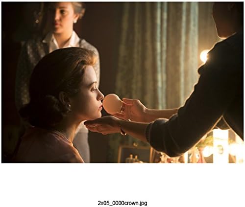 The Crown Claire Foy as Queen Elizabeth II getting makeup done 8 x 10 inch Photo