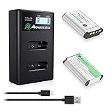 Powerextra 2 Pack Replacement Sony NP-BX1 Battery With Smart LCD Display Dual USB Charger For Sony NP-BX1/M8 and Sony AS20, AS100, AS200, CX405, CX440, H300, HX90V, MV1, RX100, X1000, and other models
