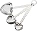 Kate Aspen Simply Elegant Love Beyond Measure Heart-Shaped Measuring Spoons in White Box, Silver/White