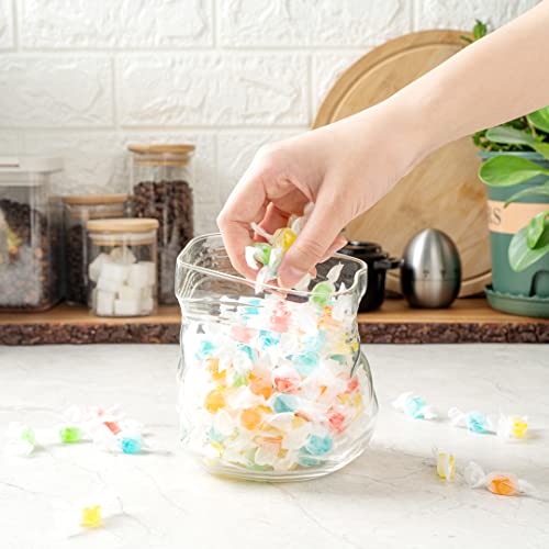 22 oz Unzipped Glass Zipper Bag, 1 Large Unzipped Glass Bag Realistic Crinkled Edges, Serve