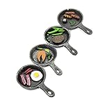 4-Pack Adorable handicraft frying pan Fridge Magnets Refrigerator Magnets Office Decor Manual Simulation Crafts Food Series Frying Pan Set
