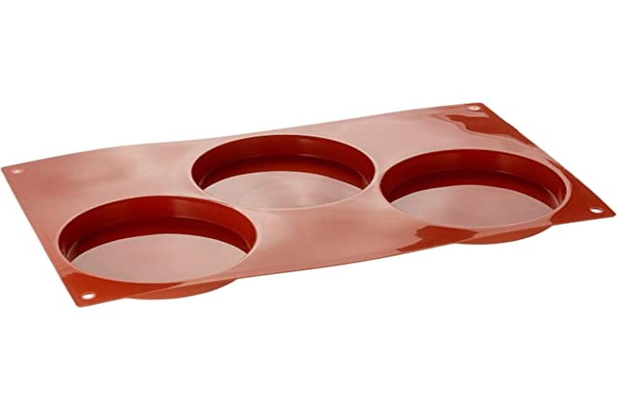 Silikomart - SF042 DISC for Biscuits - Silicone Mould Ø103 H 20 MM, Terracotta — image 1