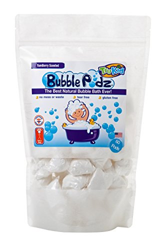 TruKid Bubble Podz, Natural Bubble Bath for sensitive skin, Yumberry Scent, Family Size, 60 count