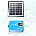 isYoung Solar Air Pump,Rechargeable Air Pump for Fish Pond,Fish Tank,Aquarium, AC/DC Oxygen Pump with Air Stone-Blue