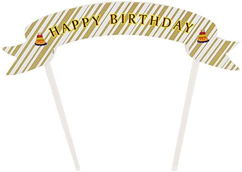 Coolfm Art Superhero Party Happy Birthday Cake Bunting Topper Cake Bunting Banner Cake Topper Garland - Handmade Pennant Flags with Red Dots Straw Pole (F1)