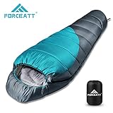 Forceatt Mummy Sleeping Bag for 3-4 Seasons,Use Temperature is 14°F-59°F, Backpacking Sleeping Bag for Adults and Kids,Warm,Tearproof and Waterproof,Weight is 3.57lb,for Hiking, Camping