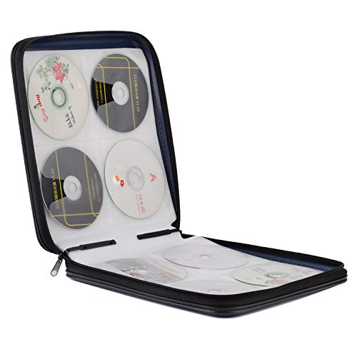 COOFIT CD Case, 160 Capacity DVD Case DVD Organizer CD Holder Case CD Storage Case Hard Plastic DVD CD Wallet