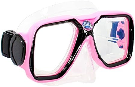 Deep Blue Gear Diving Snorkeling Mask (Maui) with Optical Corrective Lenses, Pink, 2.5 Right and Left