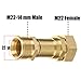 Mingle Pressure Washer Swivel Joint, Kink Free Gun to Hose Fitting, Metric M22 14mm, 3000 PSI