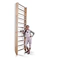 CleverWood Wooden Swedish Ladder SP0, Stall Bars Set for Physical Therapy & Gymnastics. Made in Europe