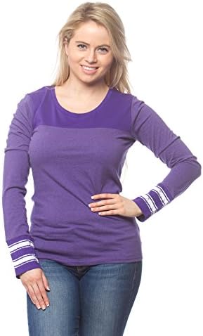 Young Women's Ouray 100% cotton Long Sleeve Athletic Tee shirt Purple L