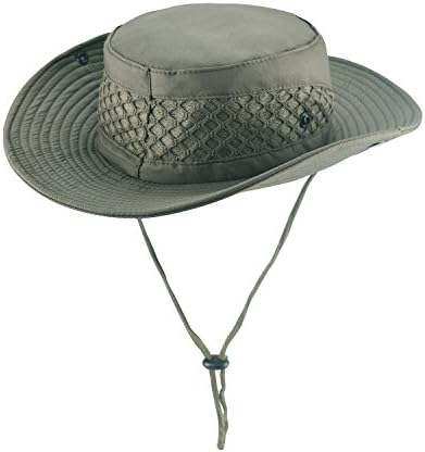 Oujin Waterproof Outdoor Bucket Breathable Mesh Hat Summer UV Protection Sun Cap Fishing Hats cooling for men