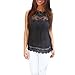 OVERMAL Women Summer Vest Top Sleeveless Blouse Casual Tank Tops Shirt Lace ( L, Black)
